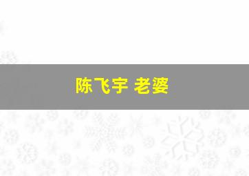 陈飞宇 老婆